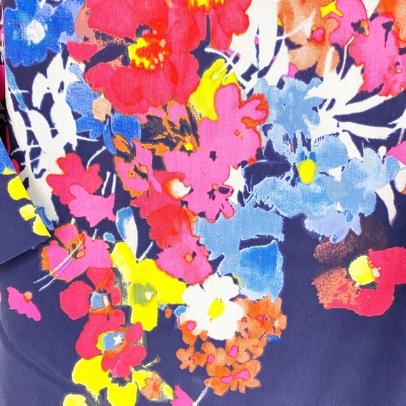 LOFT Floral Shift Mini Dress - Picture 2 of 4